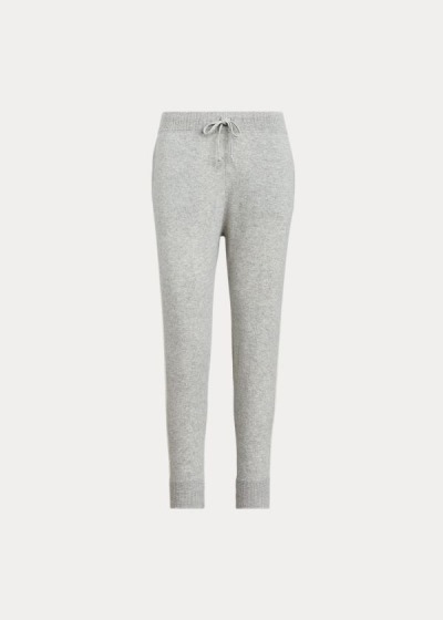 Joggers Ralph Lauren Mujer Grises Claro - Washable Cashmere Golf - ULGOK7945